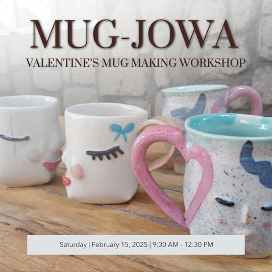 MugJowa: Valentine's Mug Making and Underglaze Painting Workshop