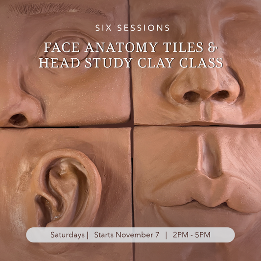 Intermediate Sculptural Clay Class: Introduction to Sculpting Facial Features and the Head