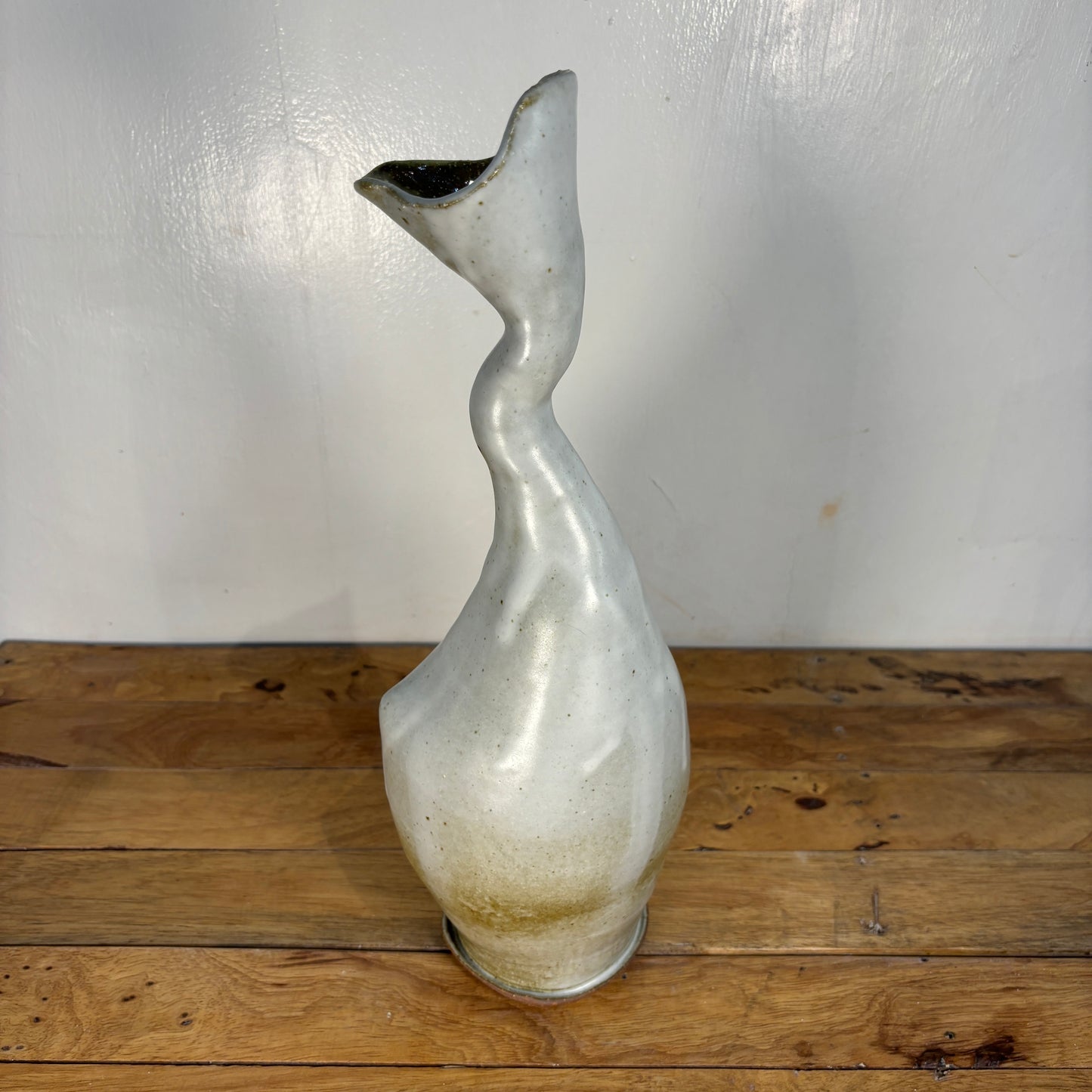 Twisted Neck Vase White